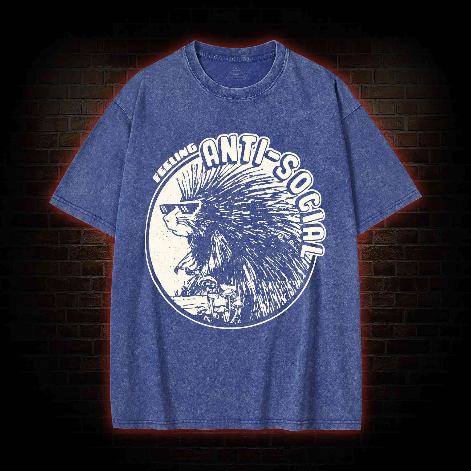 Feeling Anti-Social Washed T-shirt