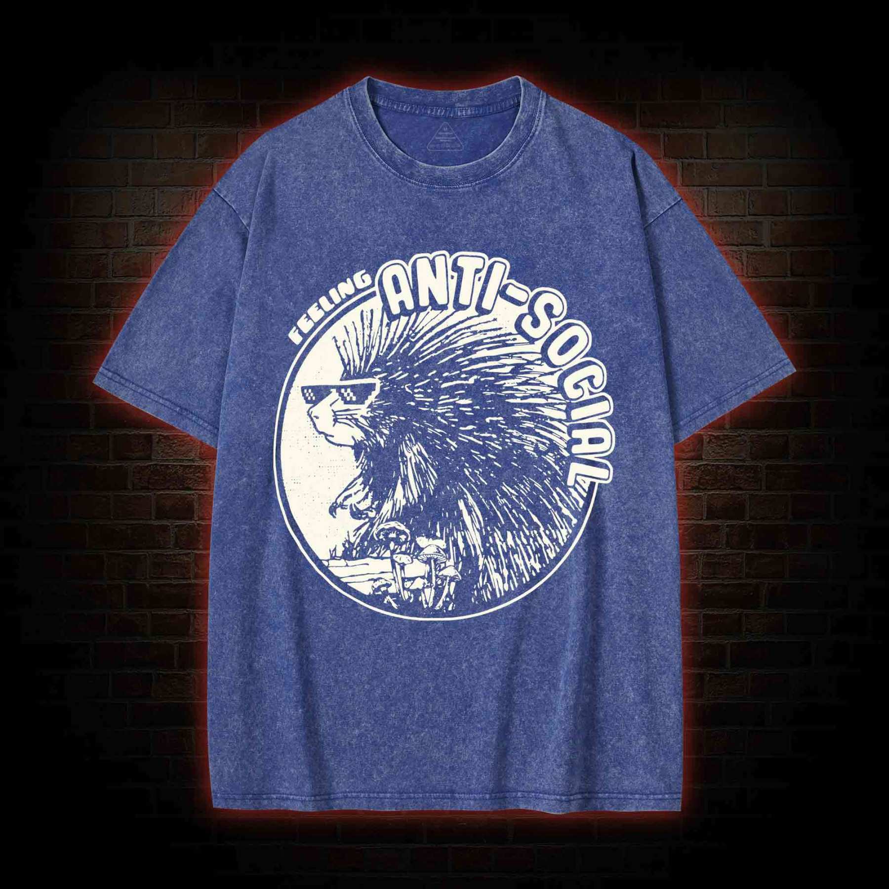 Feeling Anti-Social Washed T-shirt