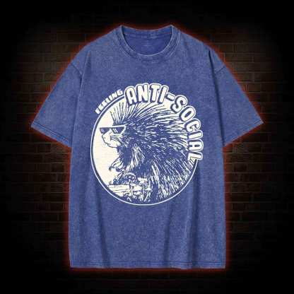Feeling Anti-Social Washed T-shirt