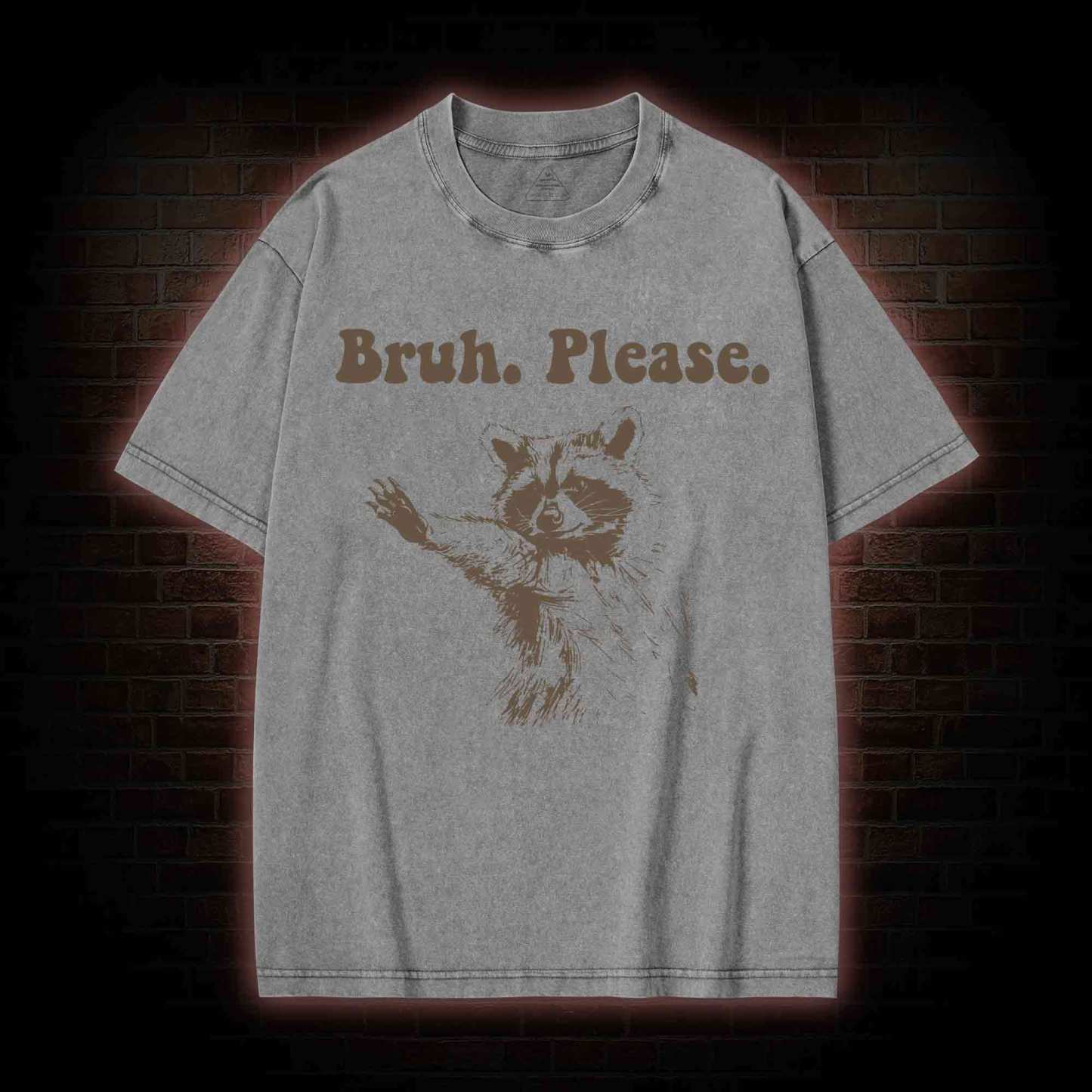 Bruh Please Washed T-shirt