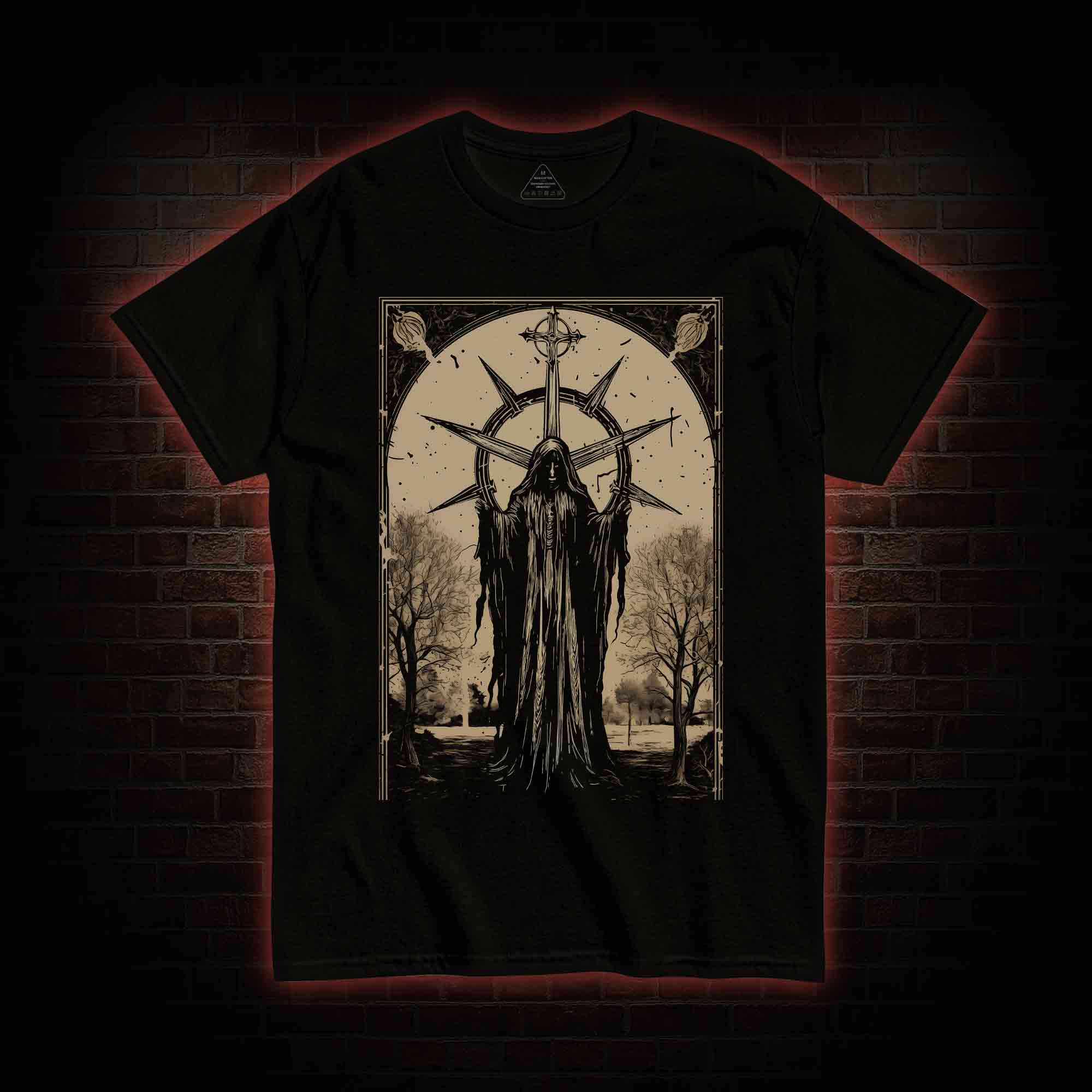 Death in Cloak Tarot Card T-Shirt