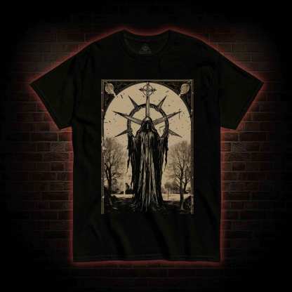 Death in Cloak Tarot Card T-Shirt