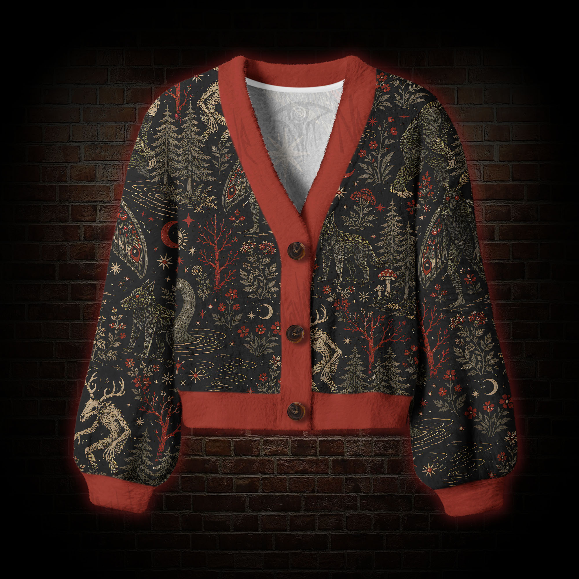 Creatures of the Night Women's Cardigan Sweater