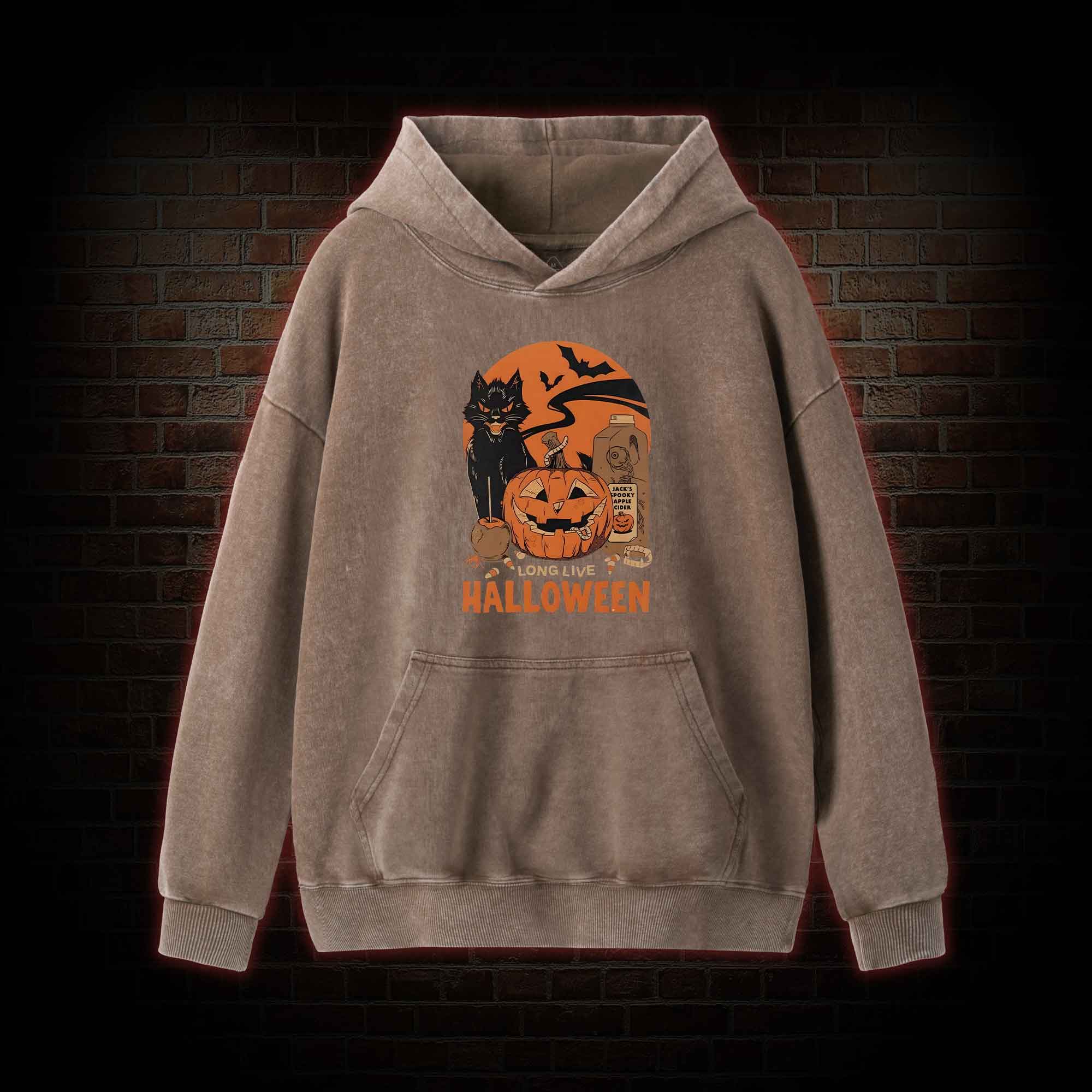 Long Live Halloween Washed Hoodie