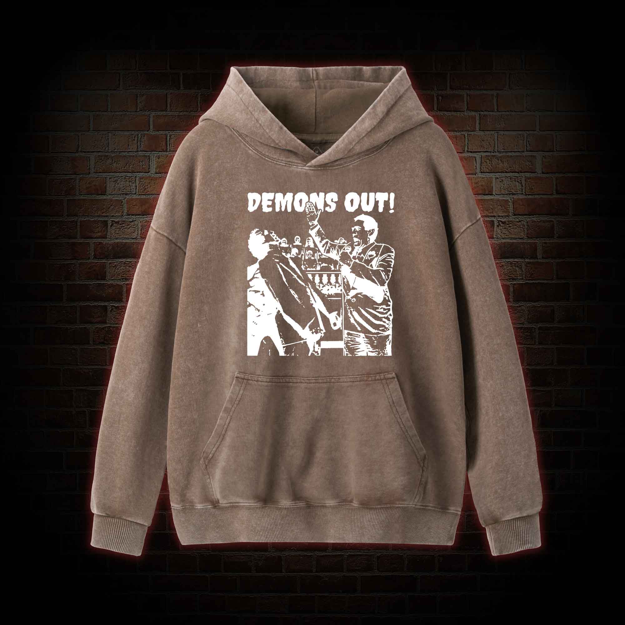 Demons Out! Washed Hoodie