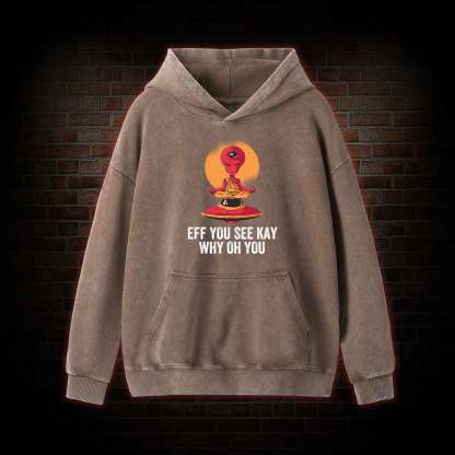 Eff You See Kay Why Oh You Alien Washed Hoodie