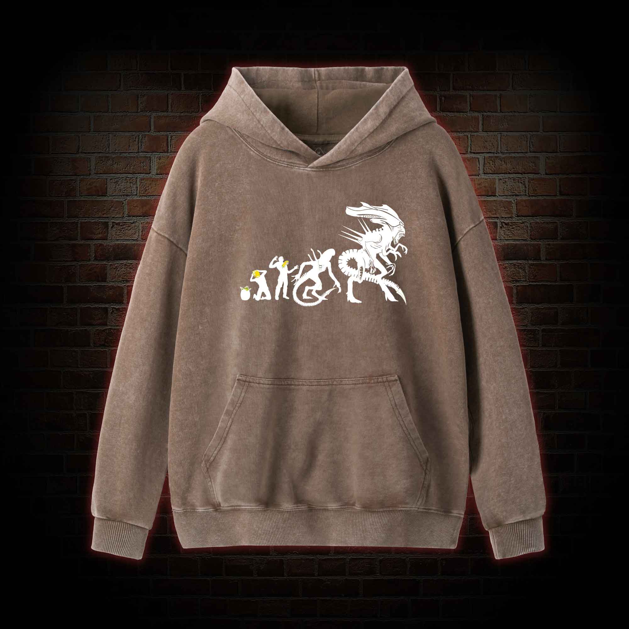 Alien Evolution Washed Hoodie