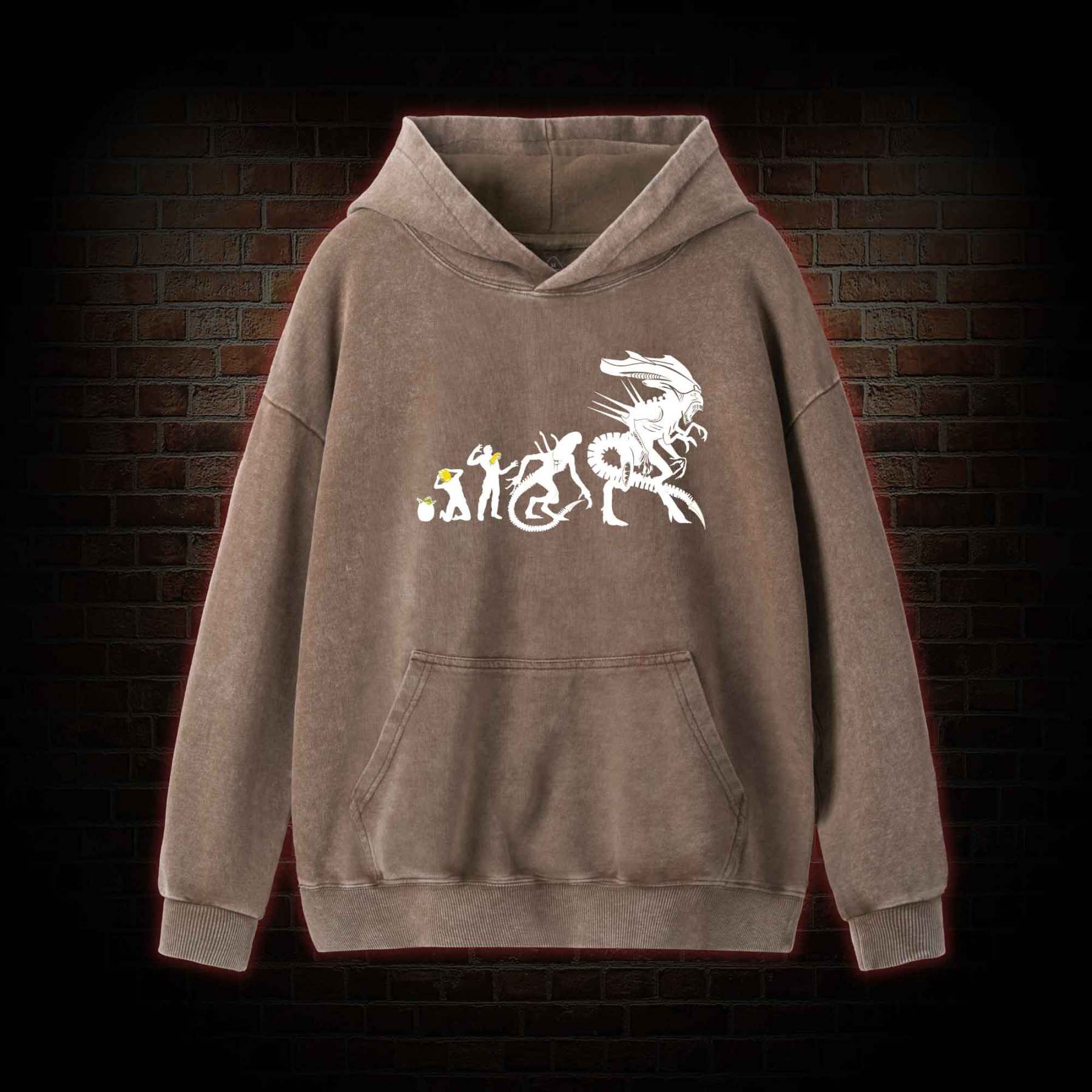 Alien Evolution Washed Hoodie