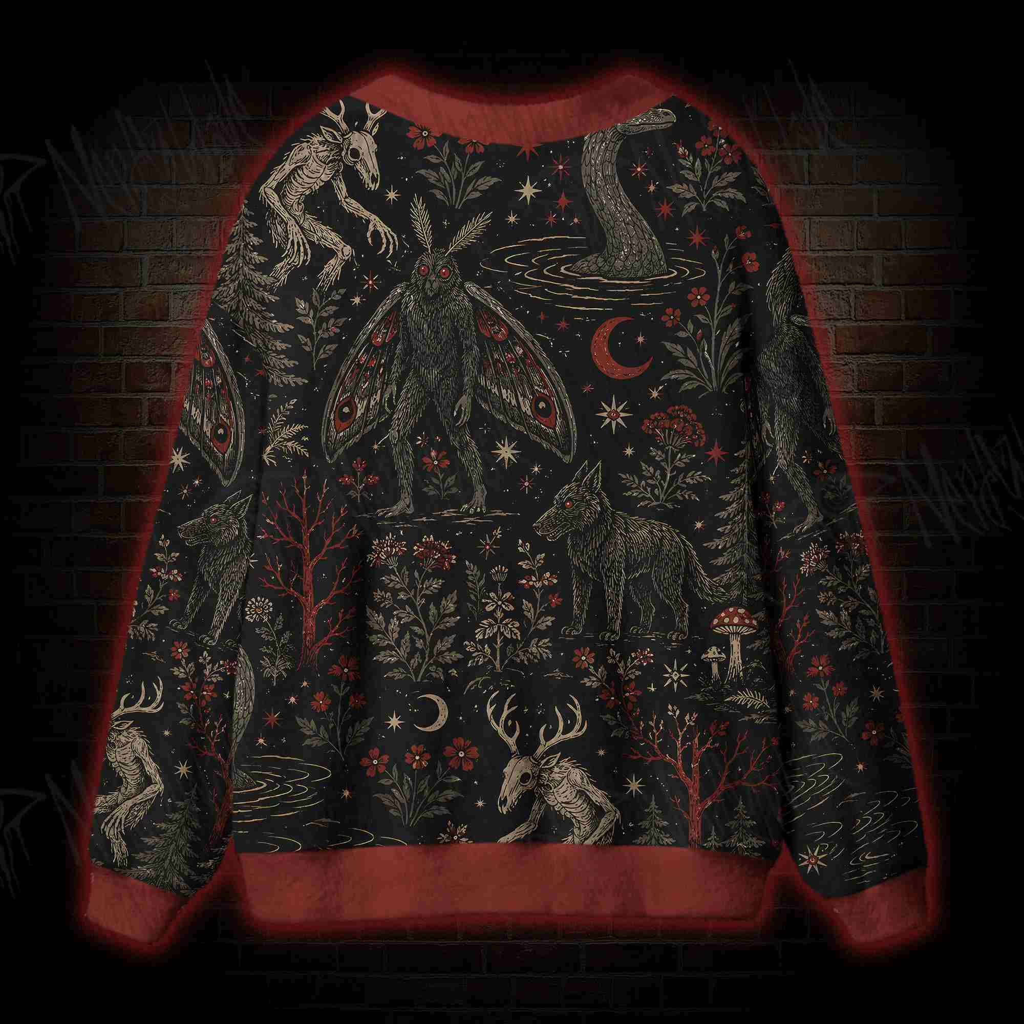 Creatures of the Night Cardigan Sweater
