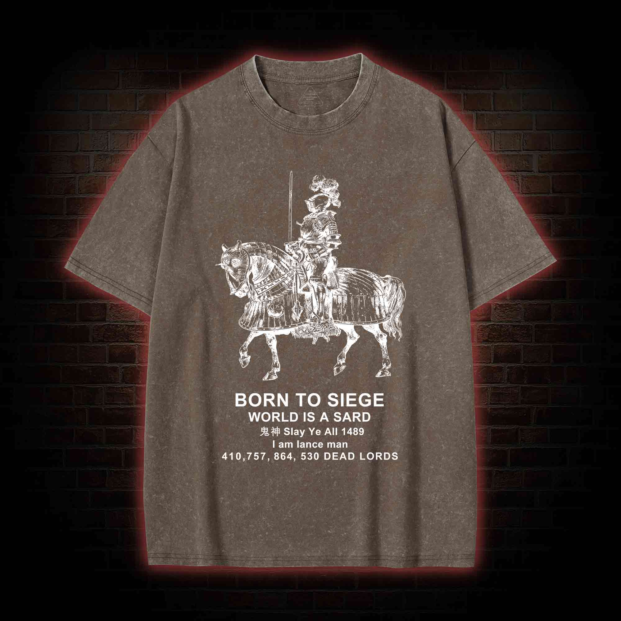 Born To Siege Washed T-shirt