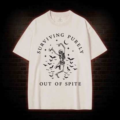 Surviving Purely Out Of Spite Washed T-shirt