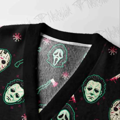 Slasher Icons Cardigan Sweater