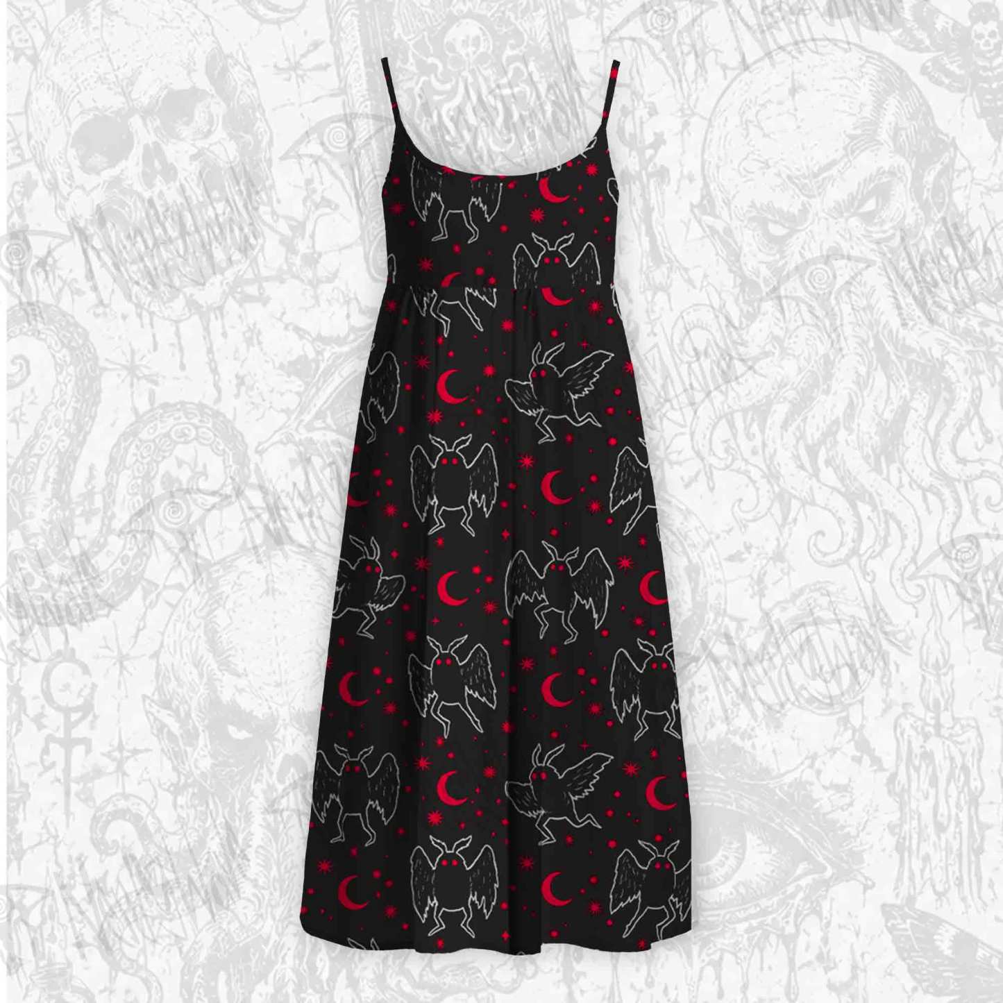 Mothman Night Strap Midi Sundress