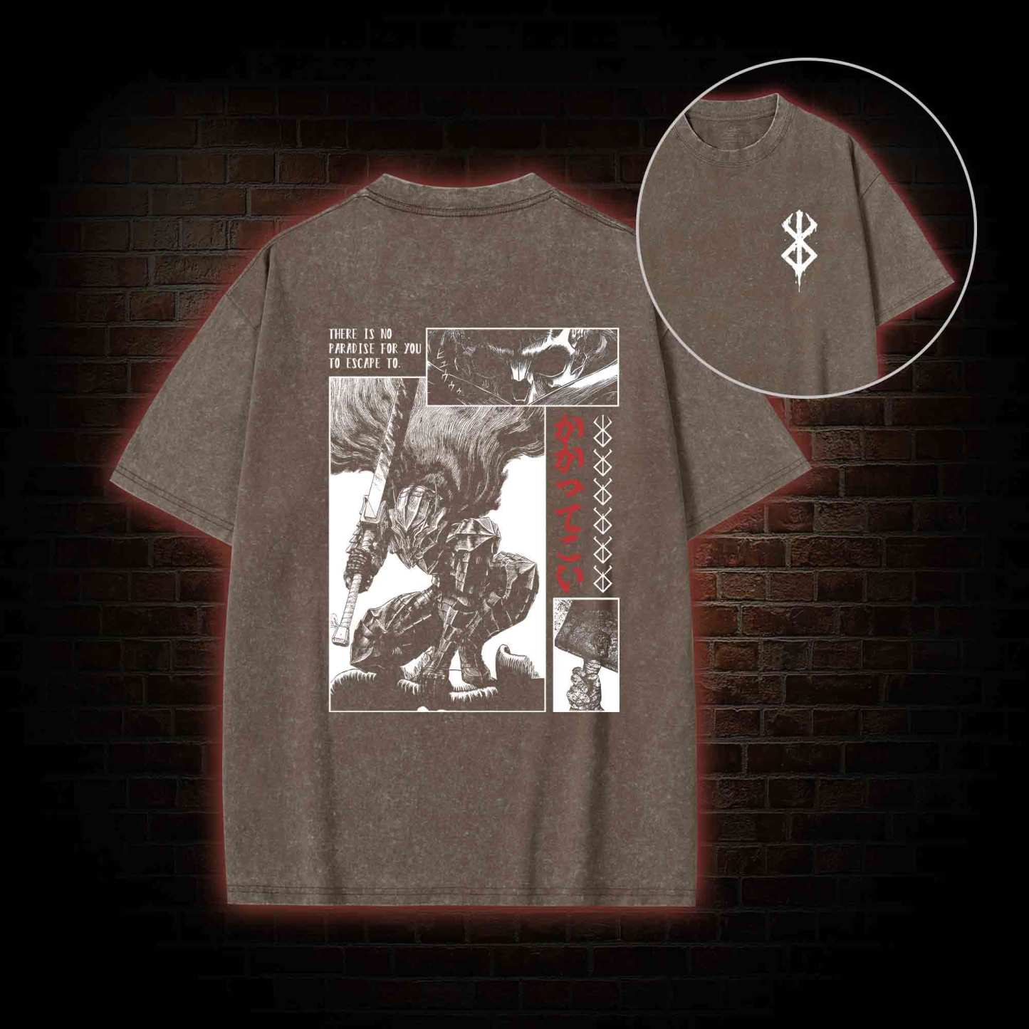 To Wield A Sword is to be Alive Back Print Washed T-shirt