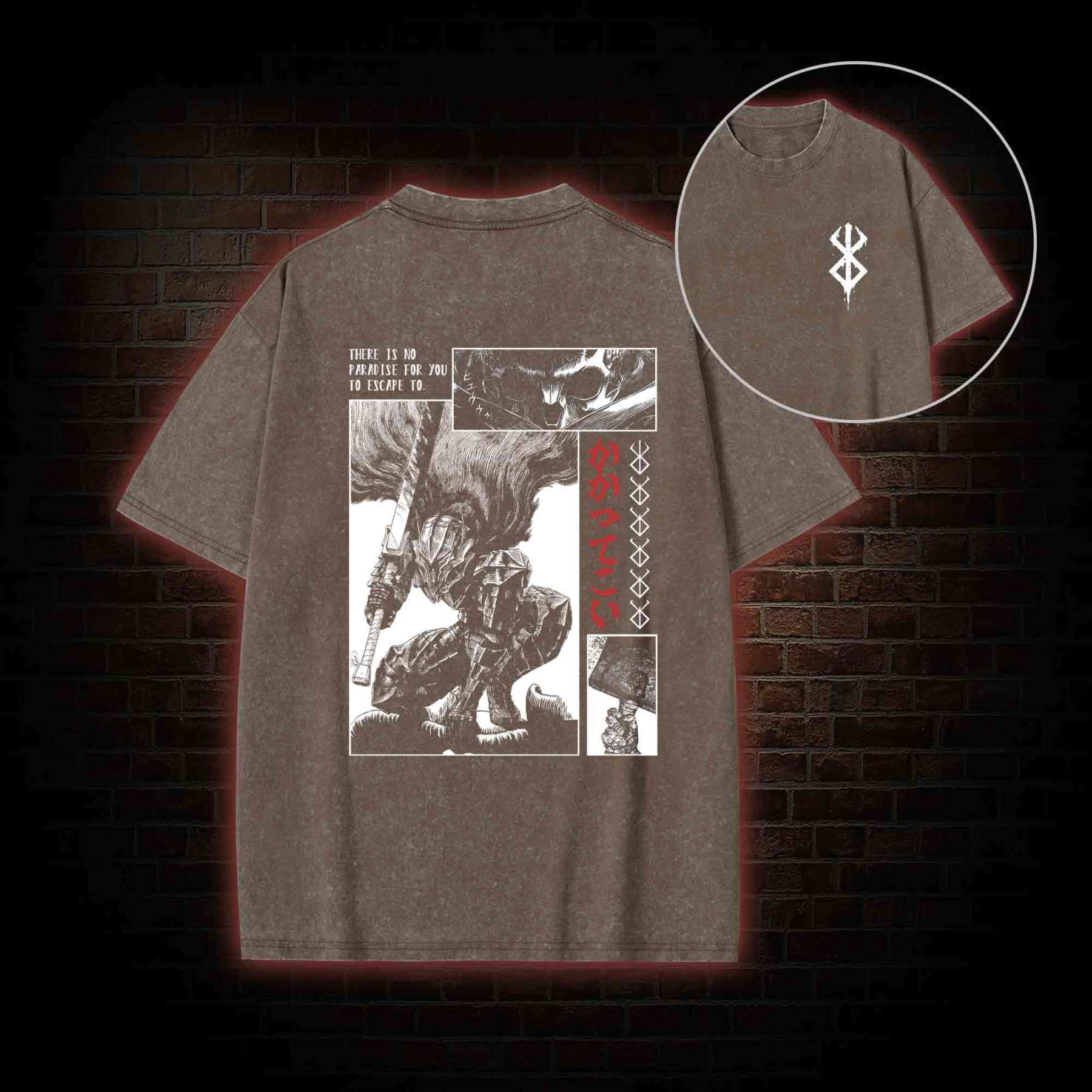 To Wield A Sword is to be Alive Back Print Washed T-shirt