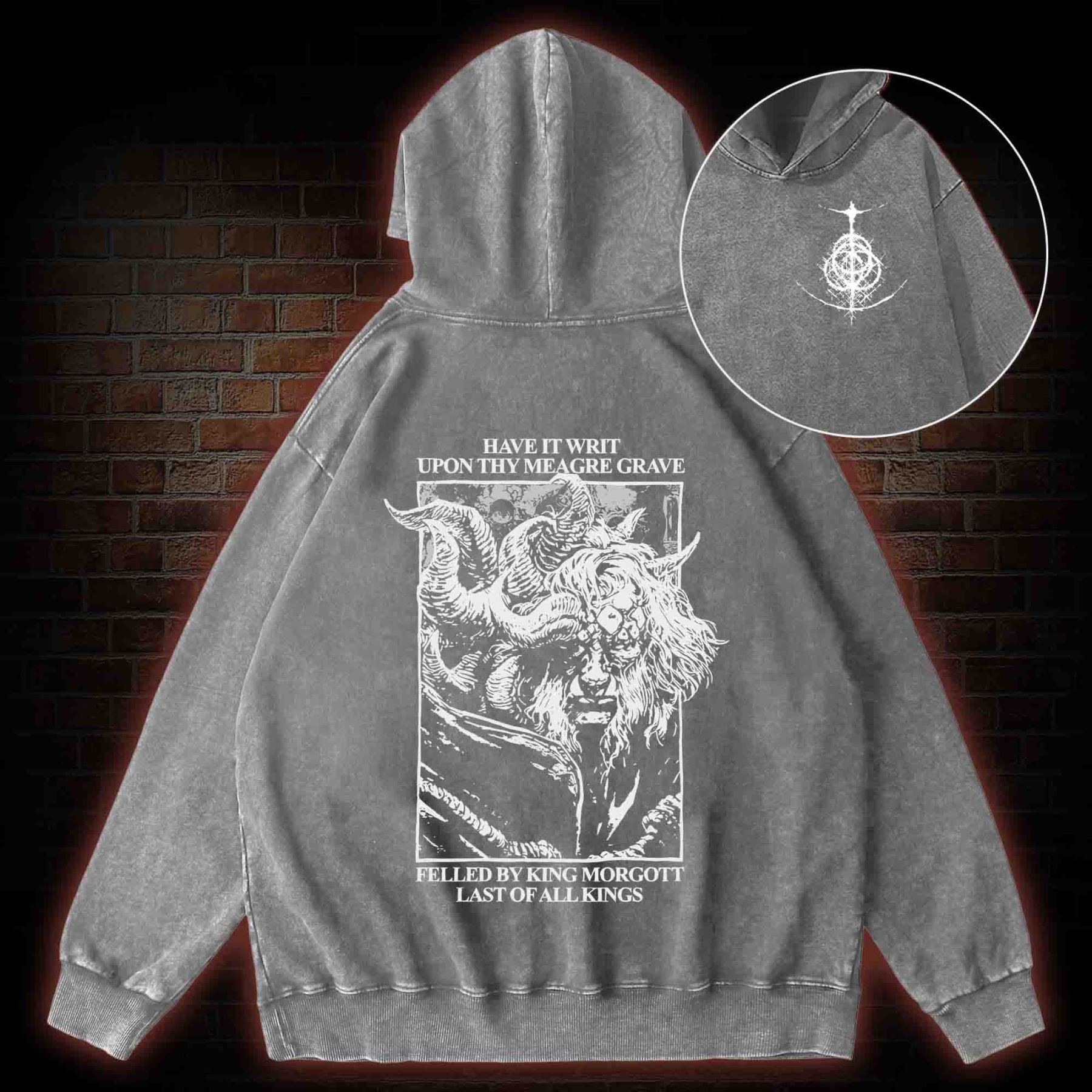 Wilful Traitors All Back Print Washed Hoodie