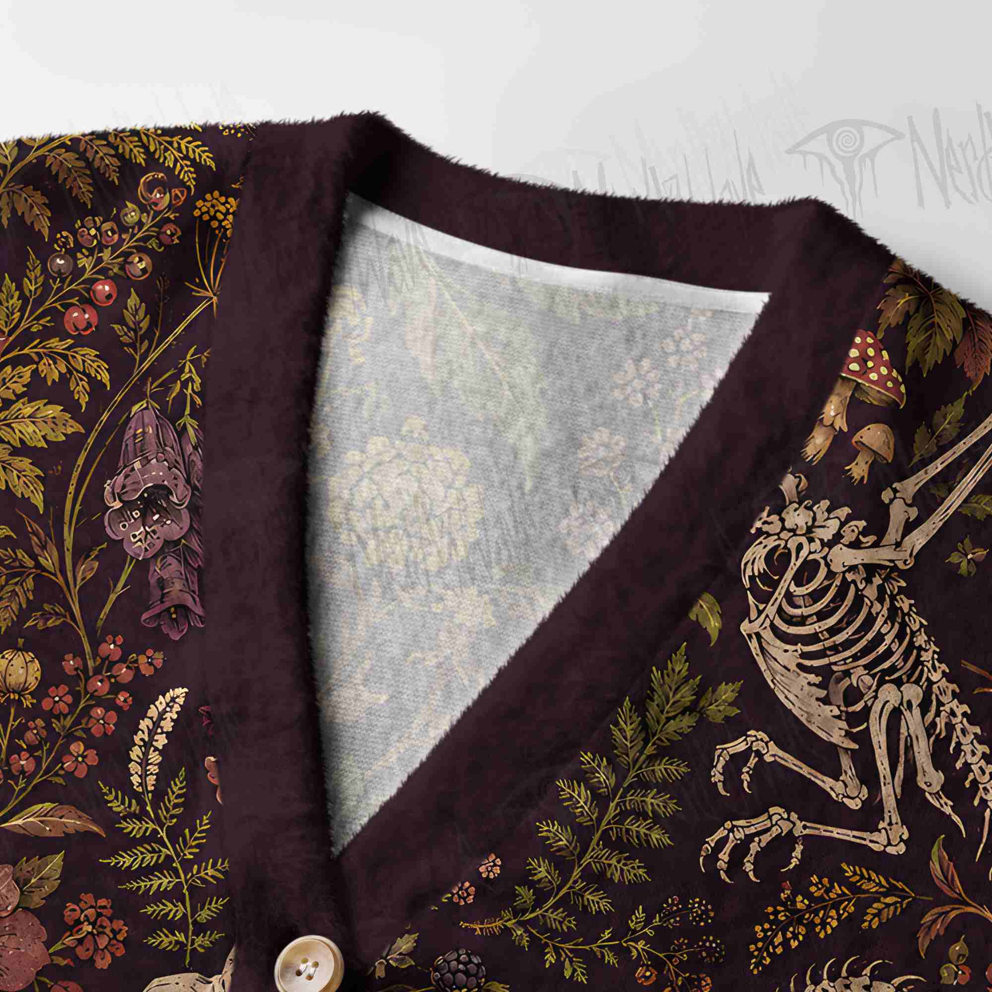 Burgundy Afterlife Women's Cardigan Sweater