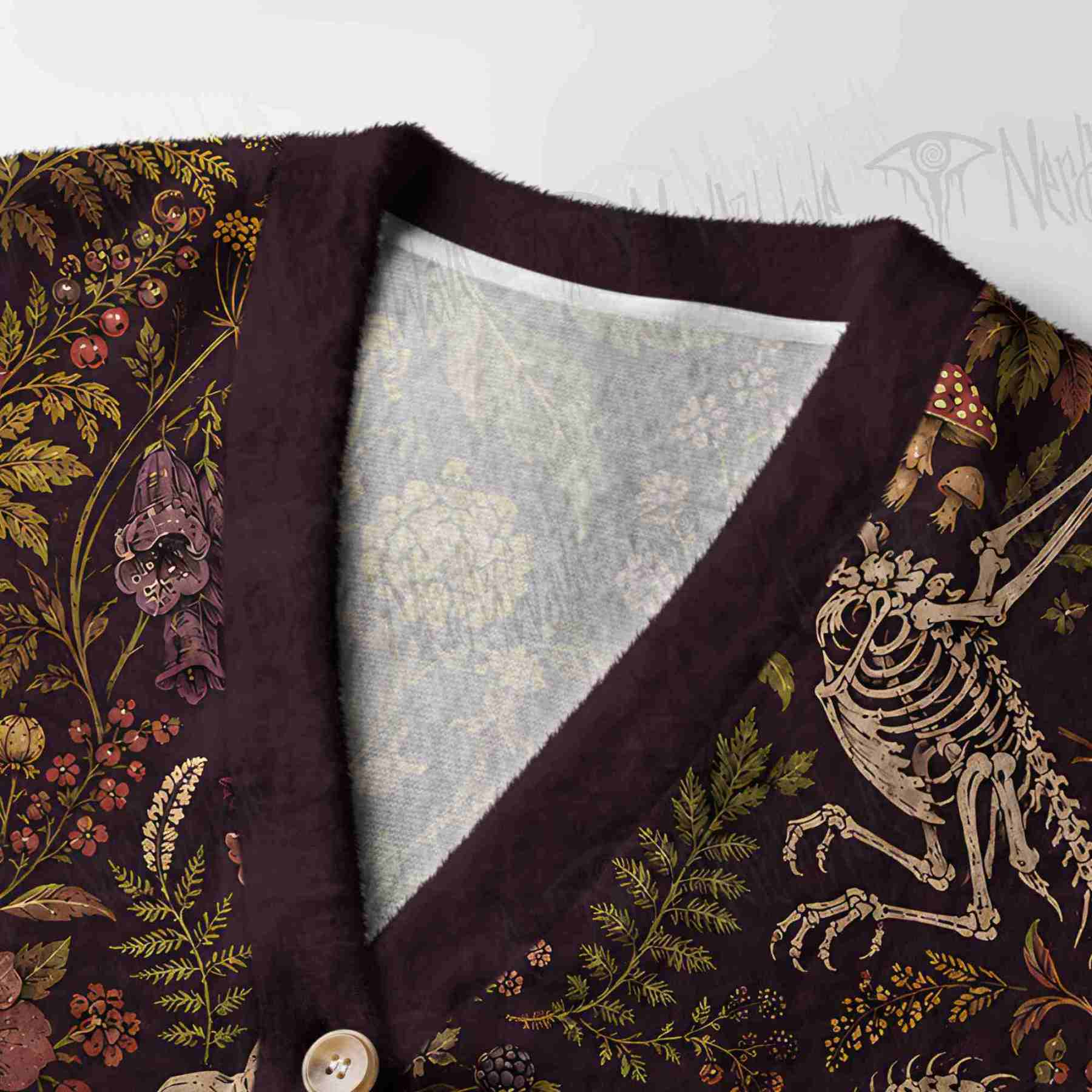 Burgundy Afterlife Women's Cardigan Sweater
