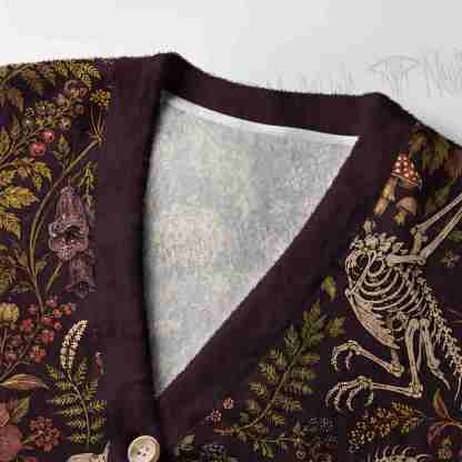 Burgundy Afterlife Women's Cardigan Sweater