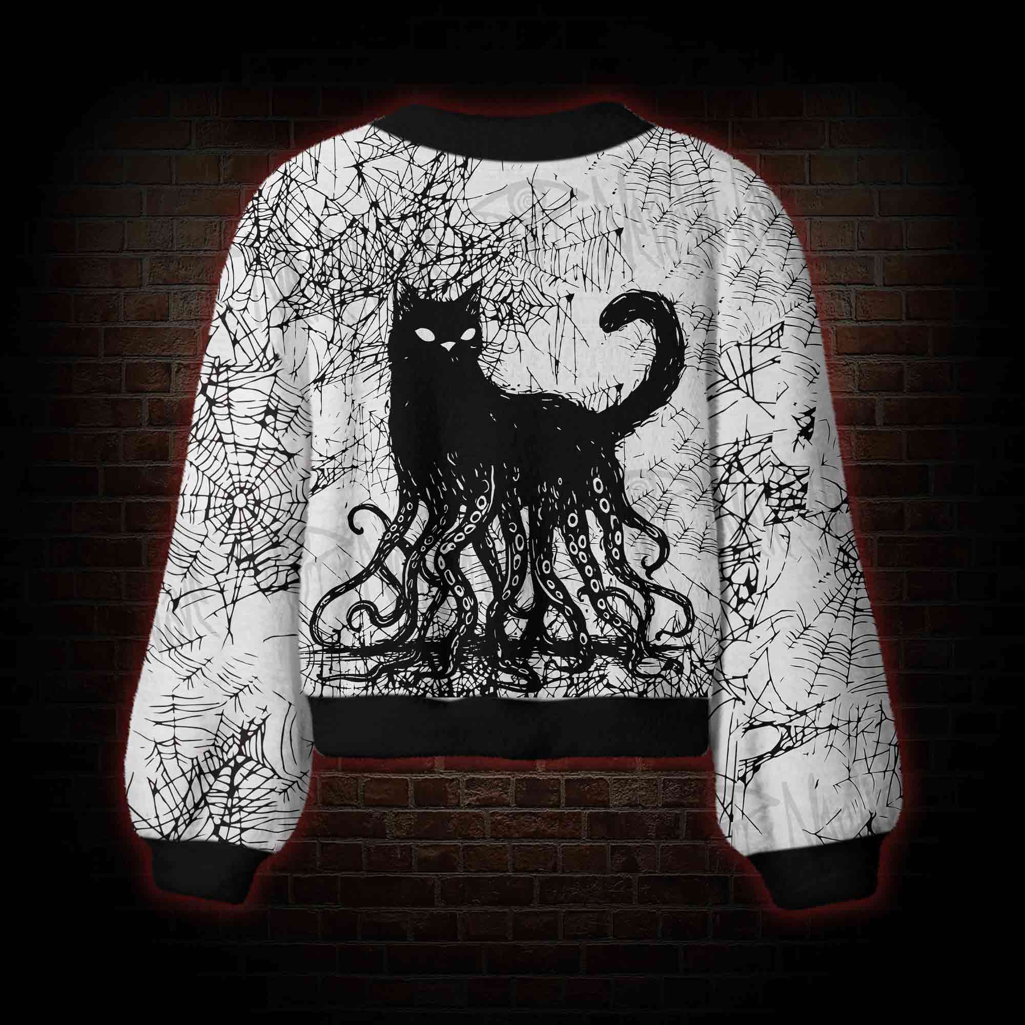Cthulhu Cat Women's Cardigan Sweater