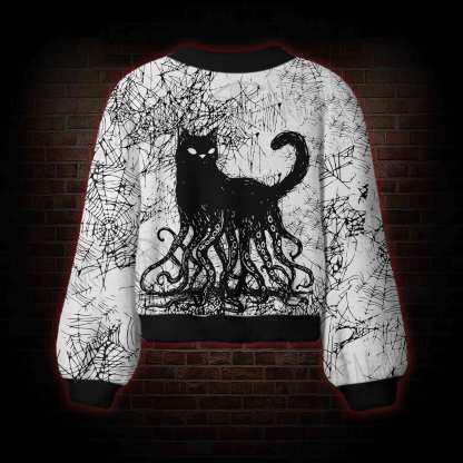Cthulhu Cat Women's Cardigan Sweater