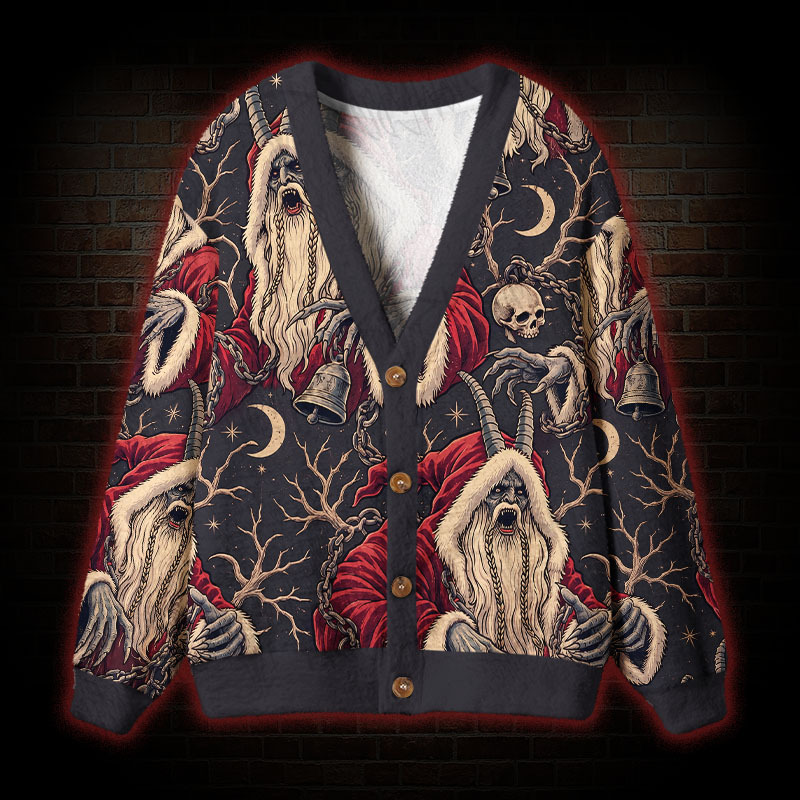 Greetings from Krampus Cardigan Sweater