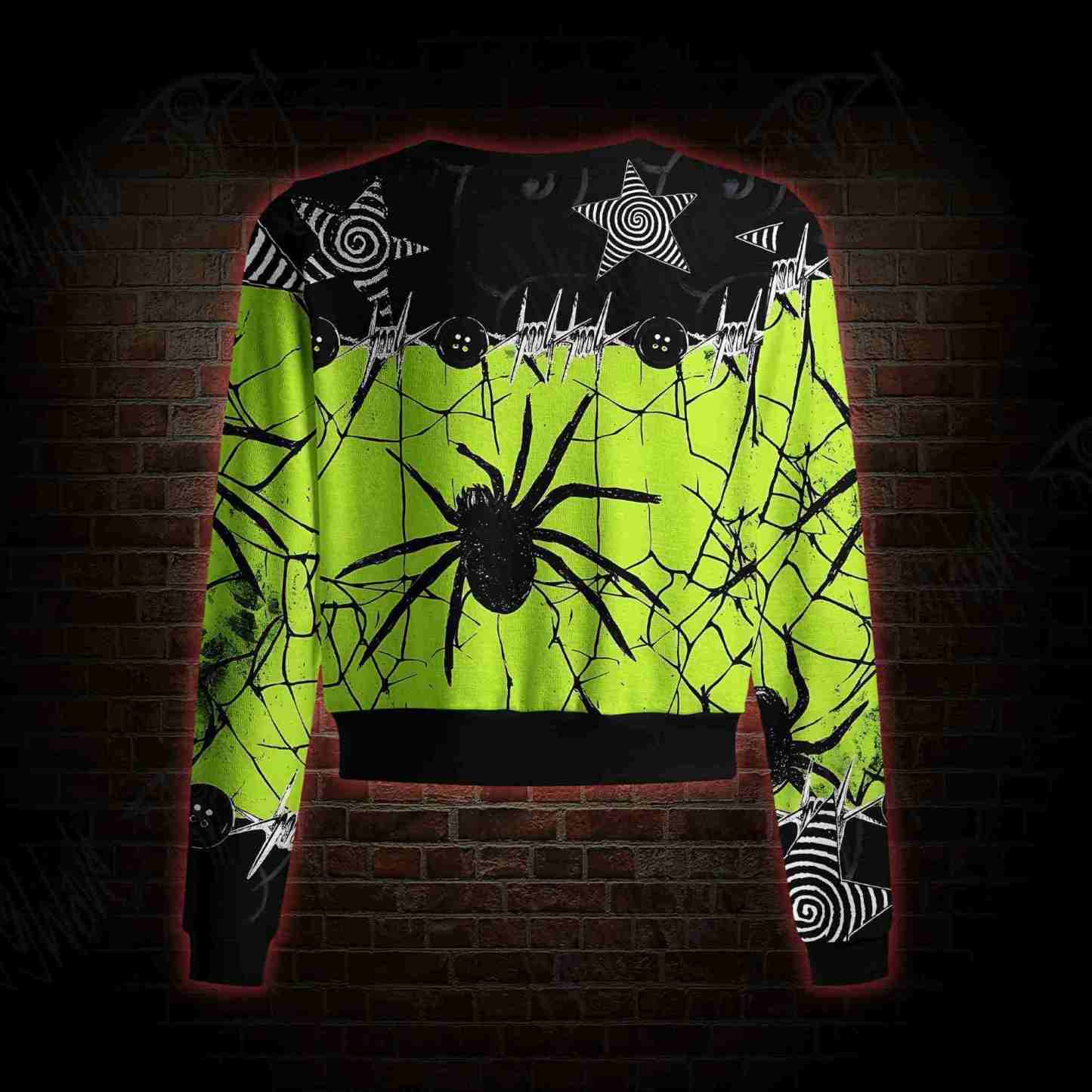 Lime Web Riot Light Weight Cardigan Sweater