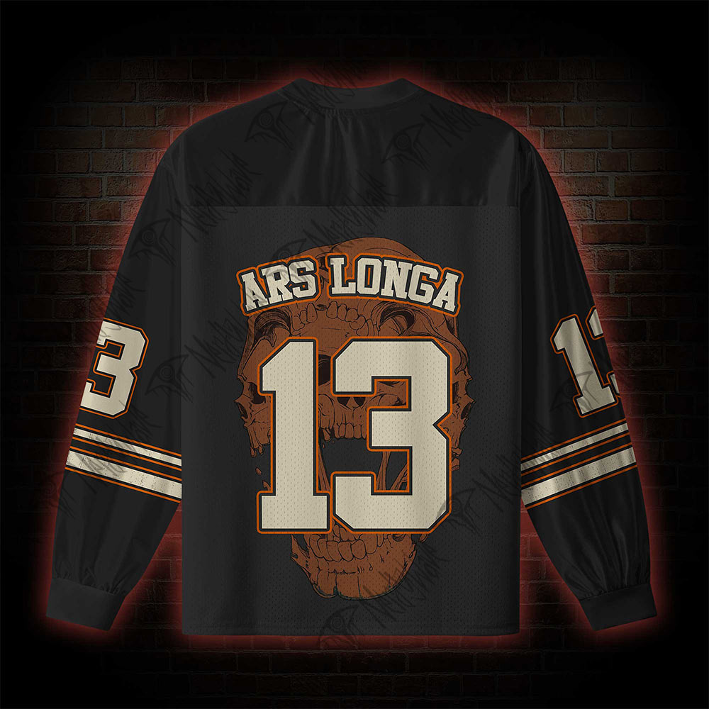 Memento Mori Horror V-Neck Long Sleeve Jersey