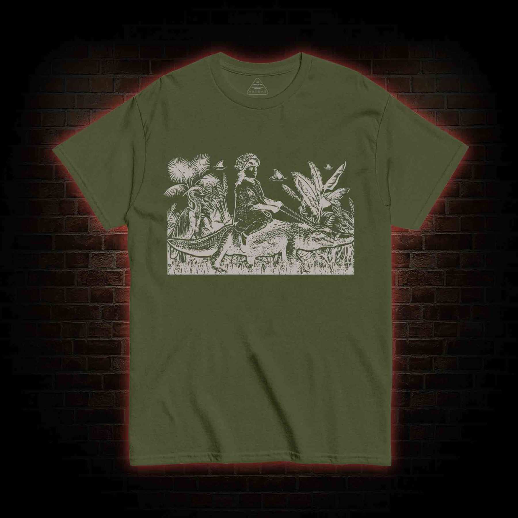 Girl Riding Alligator T-shirt