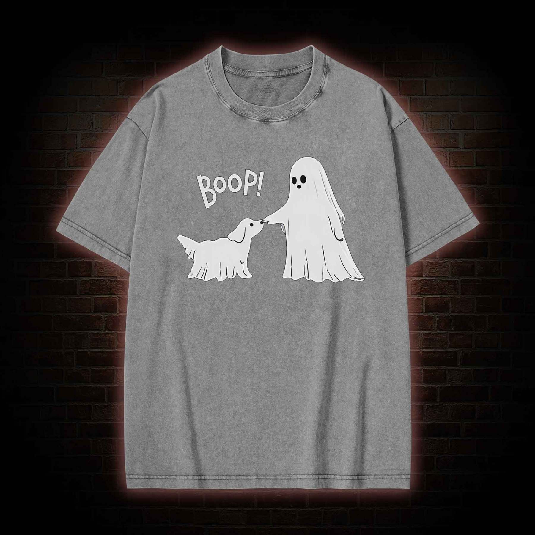 Boop Ghost Dog Washed T-shirt
