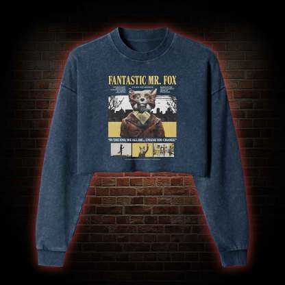 I'm a Wild Animal Washed Cropped Sweatshirts