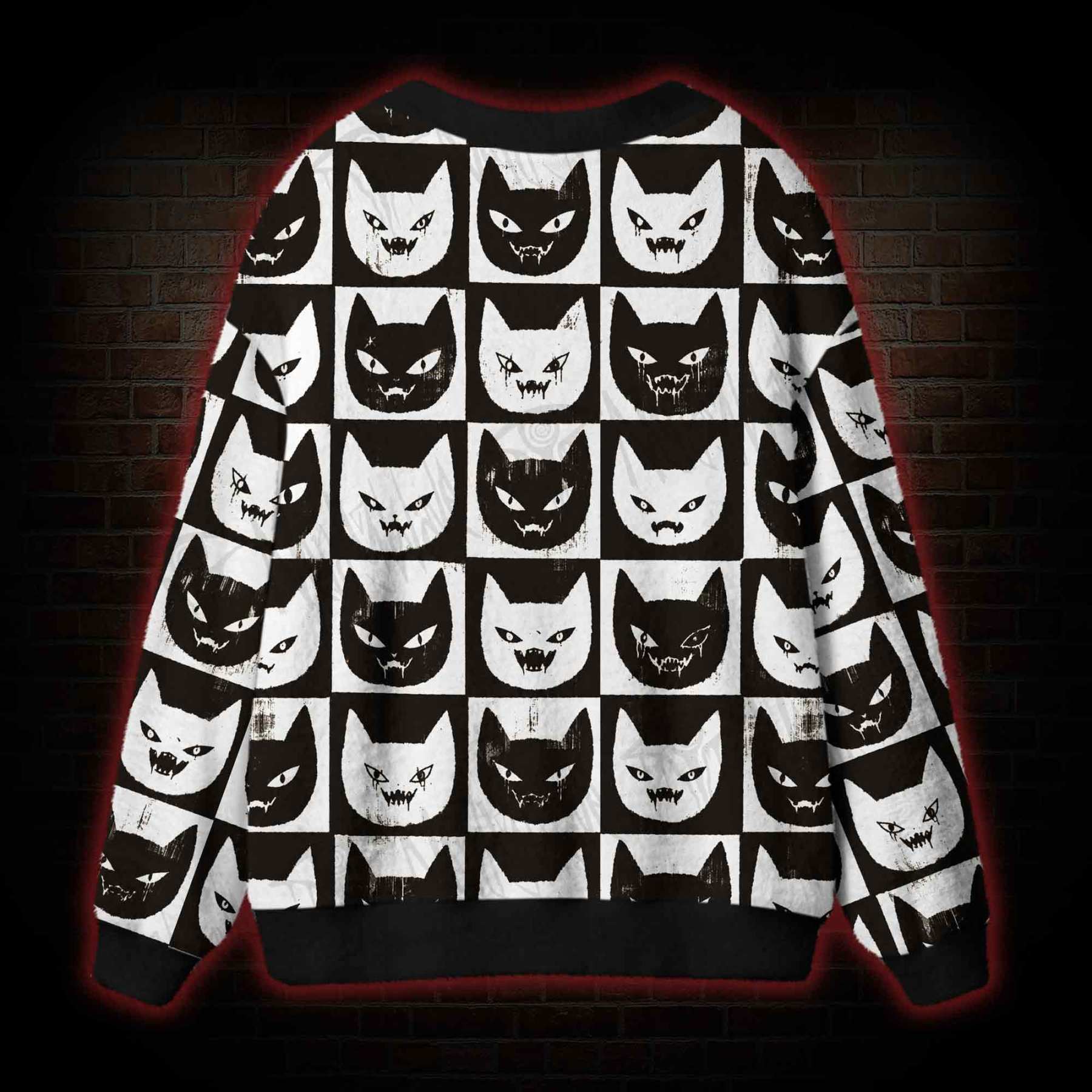 Strange Cat Cardigan Sweater