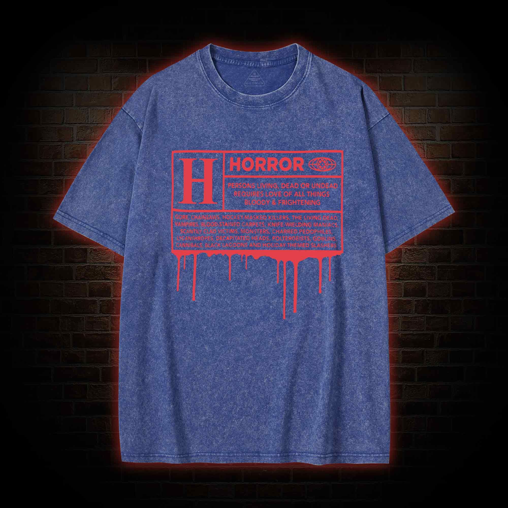 Horror Rating Washed T-shirt