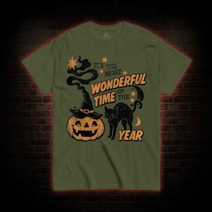 90s Vintage Halloween Spooky Black Cat T-shirt