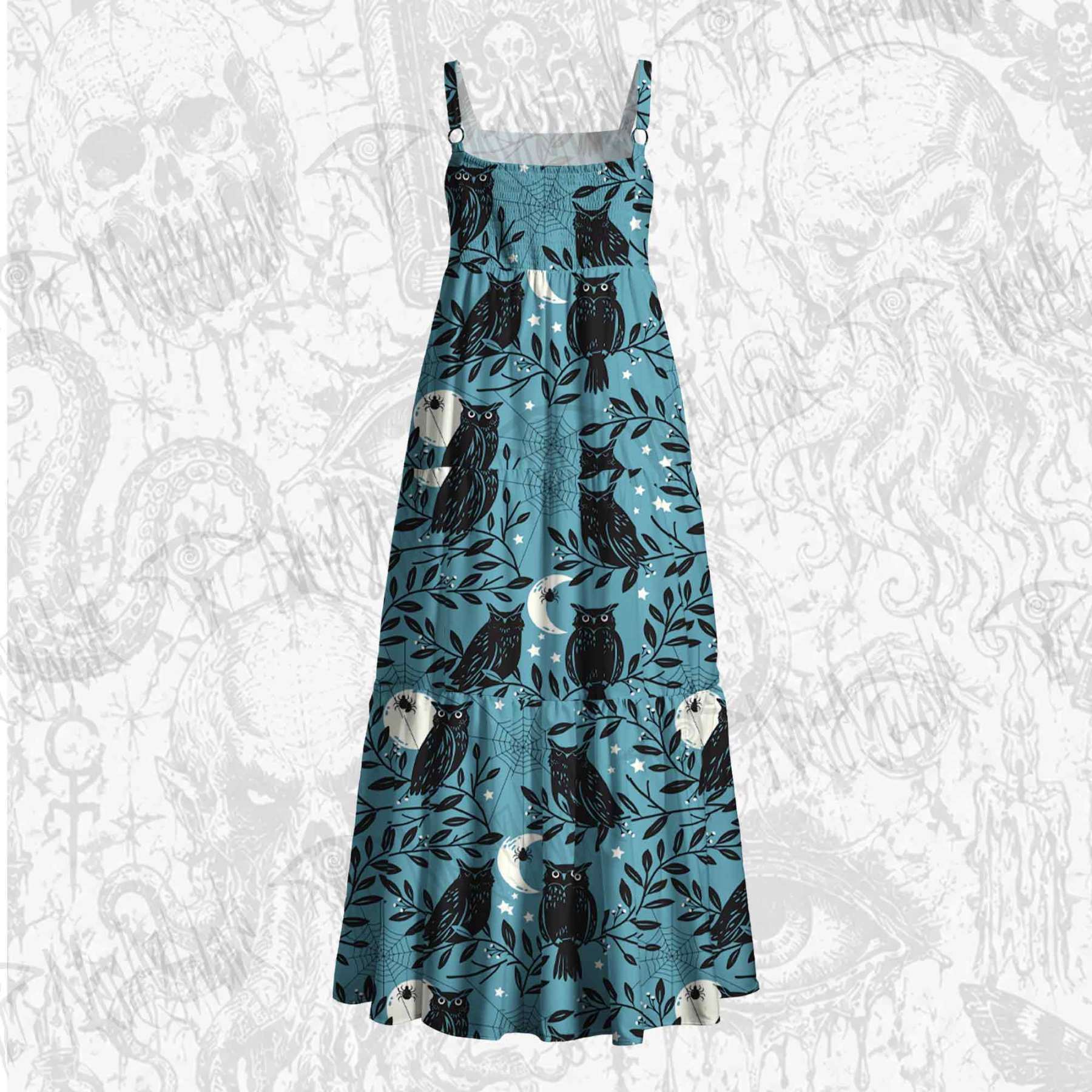 Night Owls Wide Straps Maxi Dress