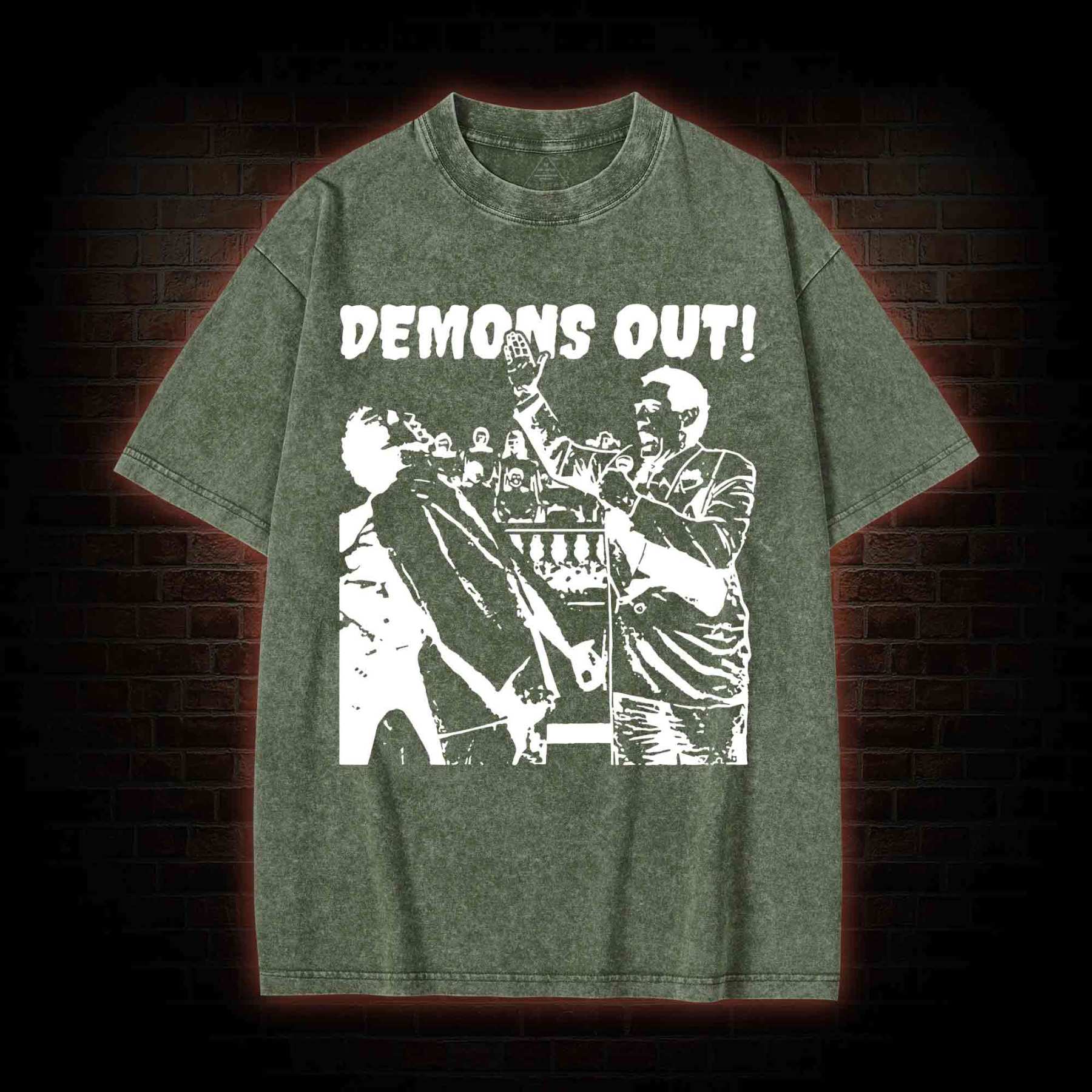 Demons Out! Washed T-shirt
