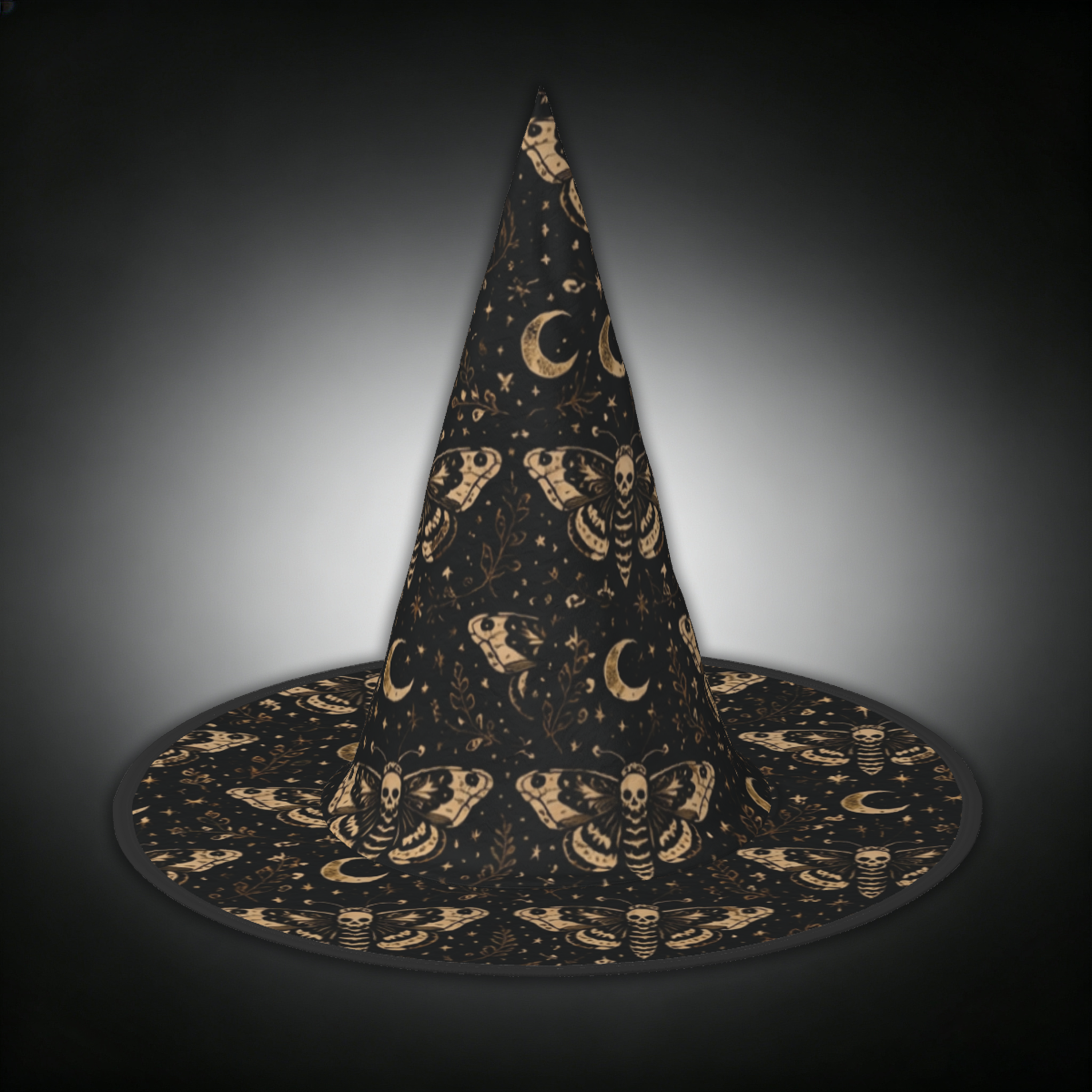 Skull Moth Halloween Witch Hat