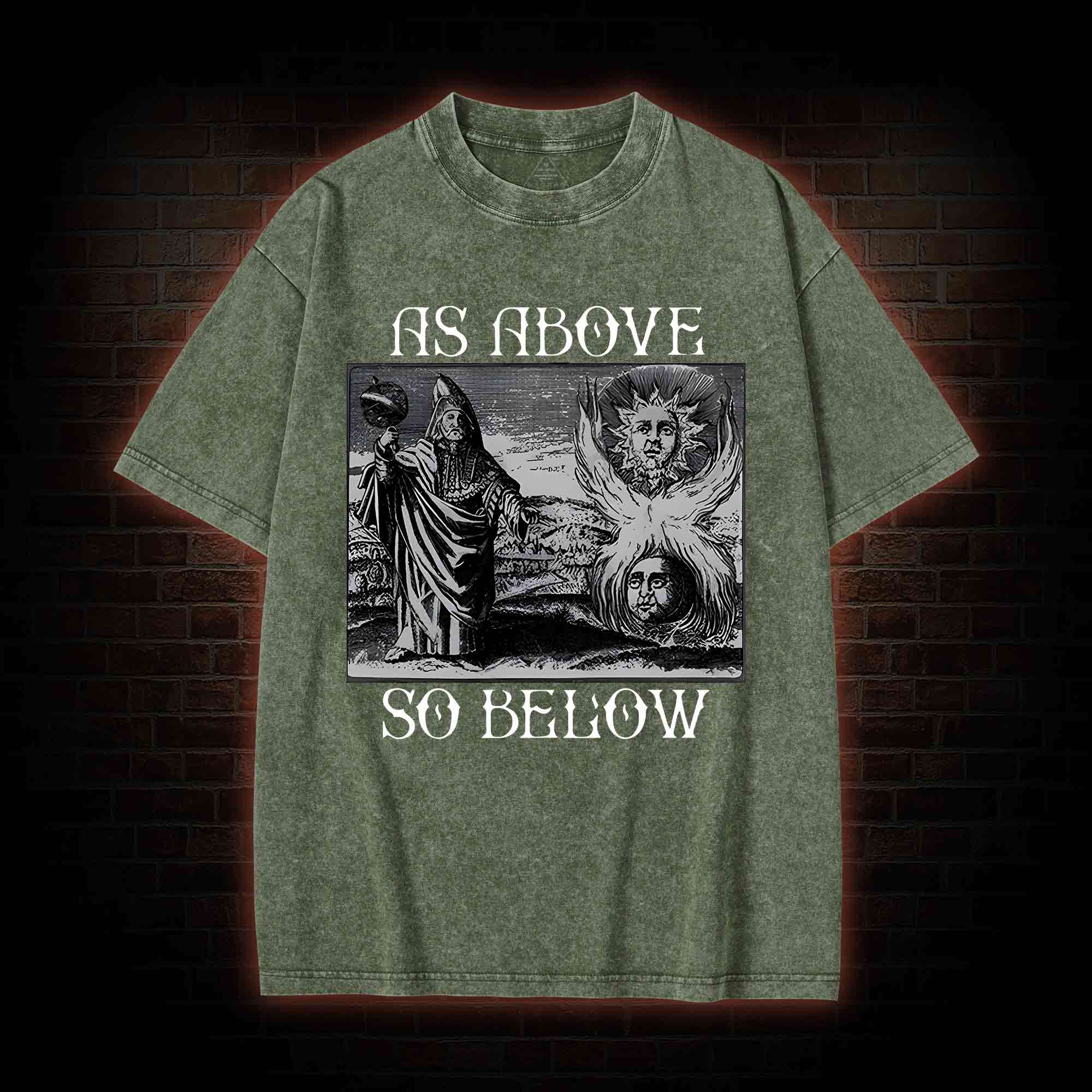 As Above So Below Washed T-shirt