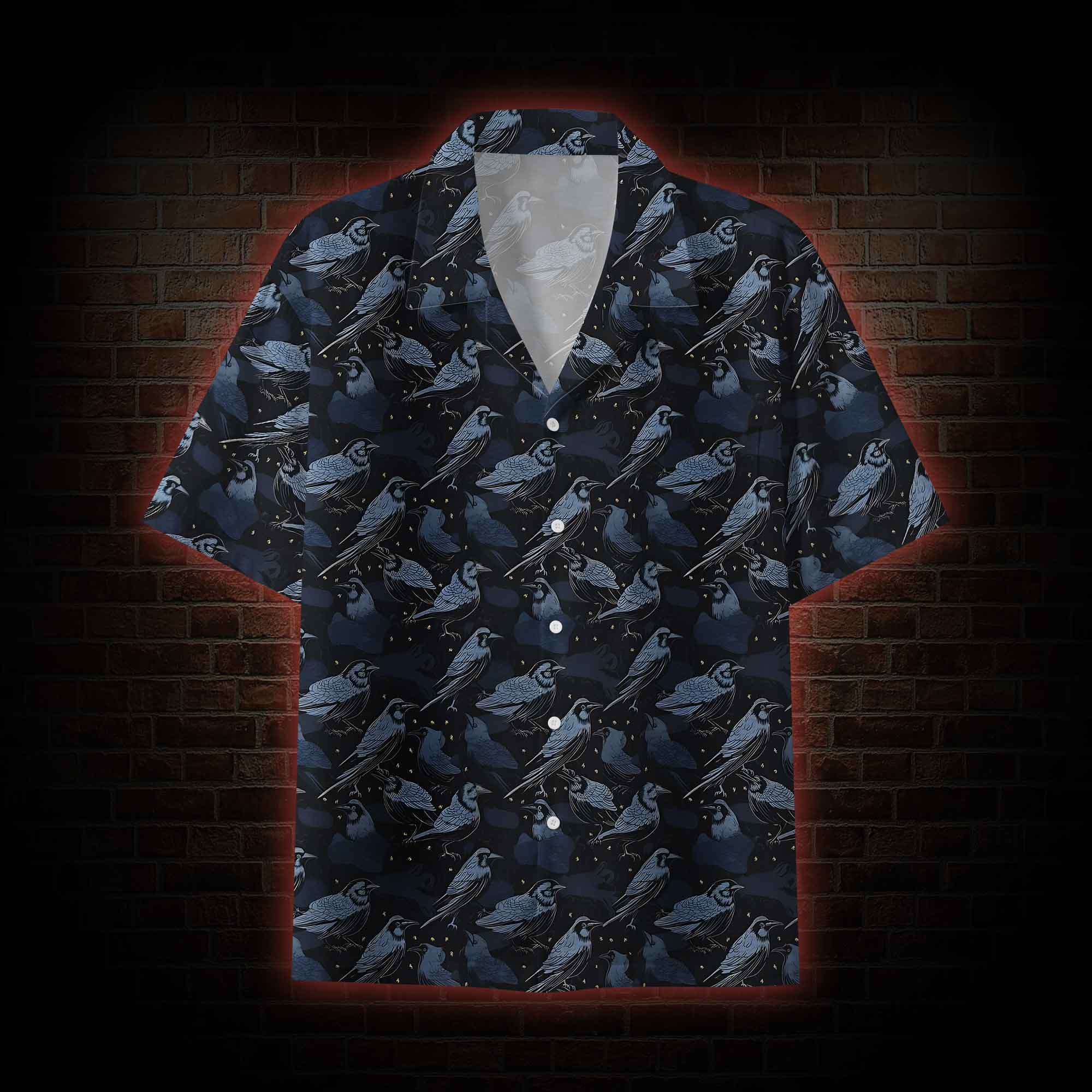 Crows at Night Button-up Shirt