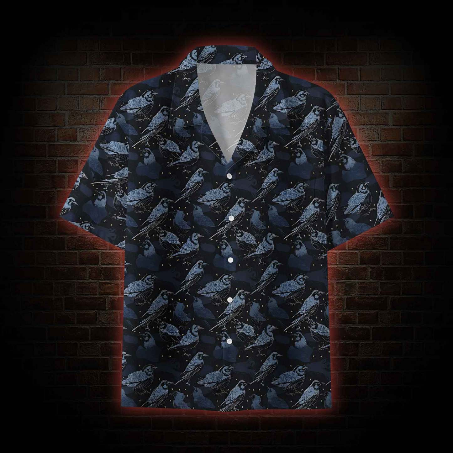 Crows at Night Button-up Shirt