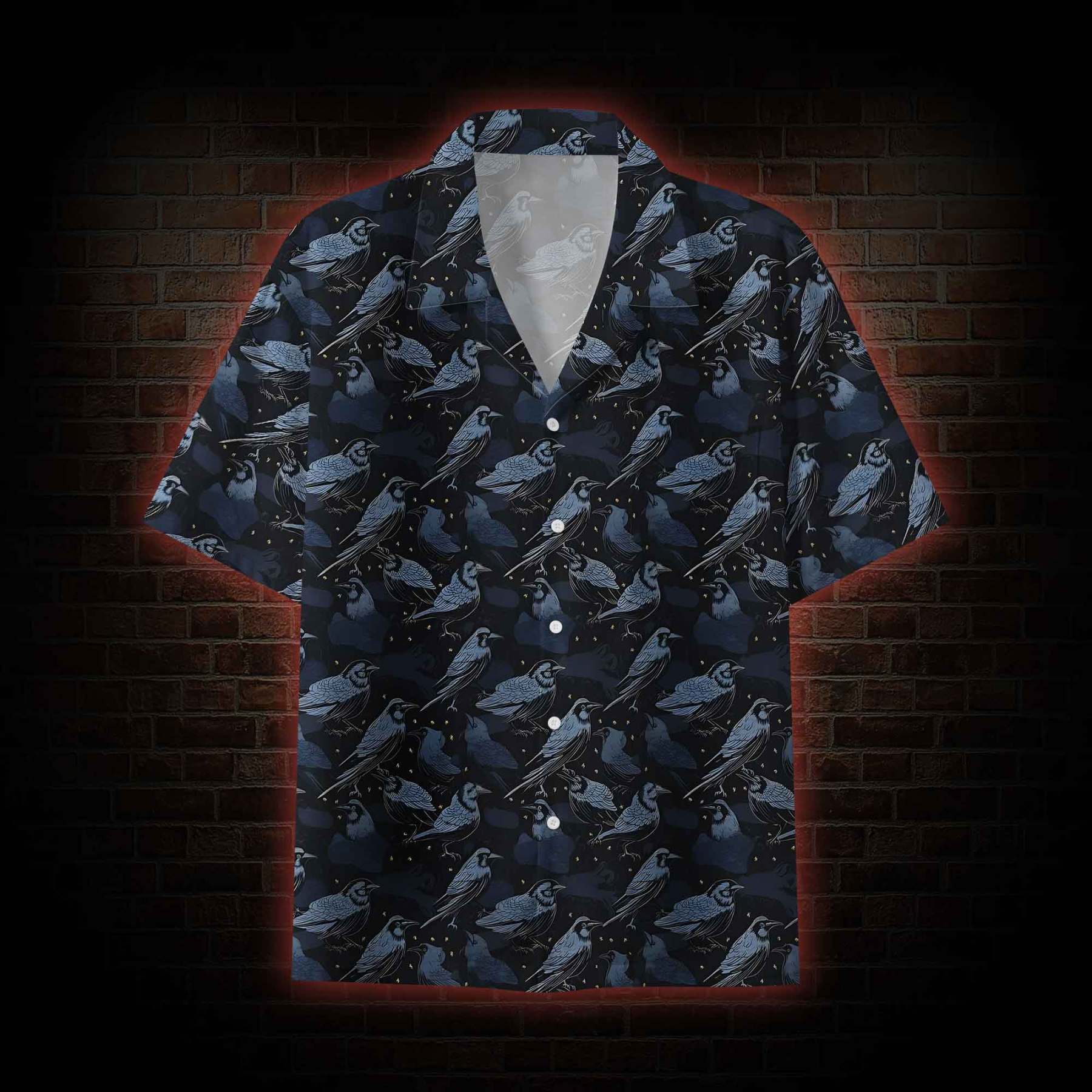 Crows at Night Button-up Shirt
