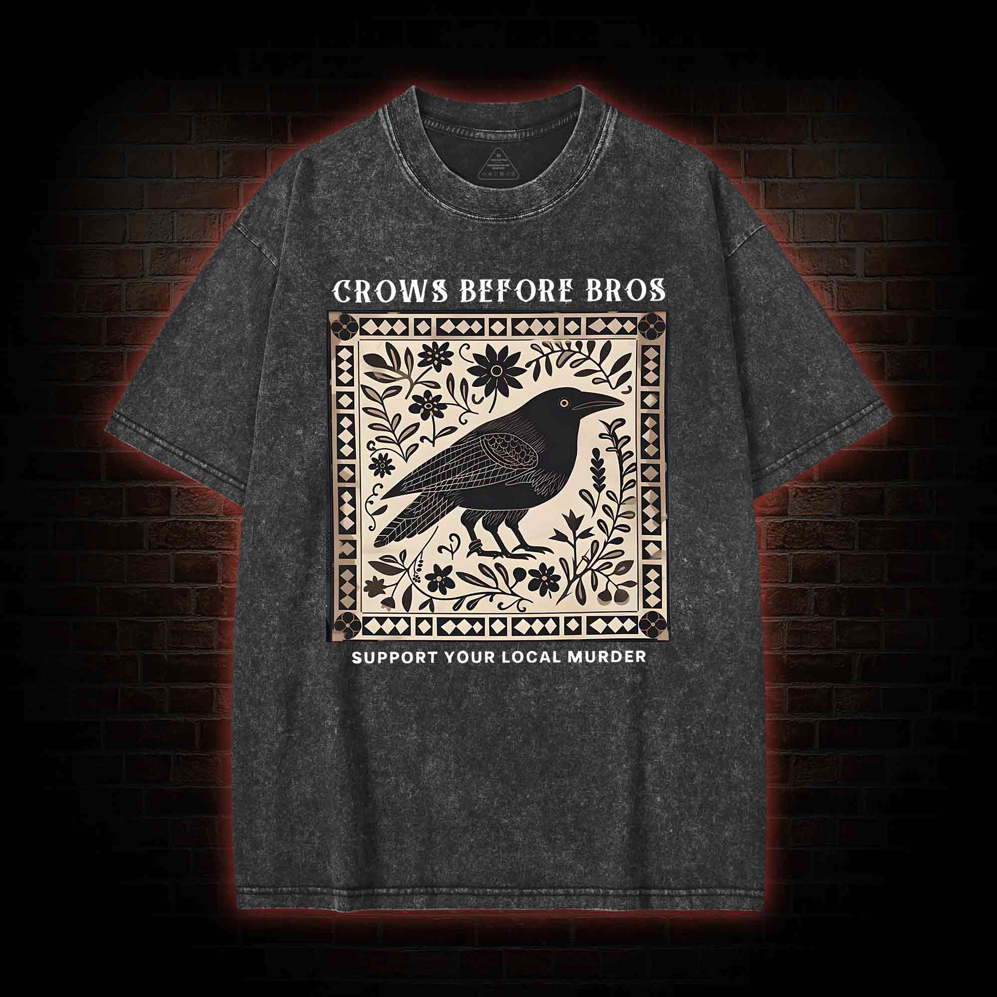 Crows Before Bros Washed T-shirt