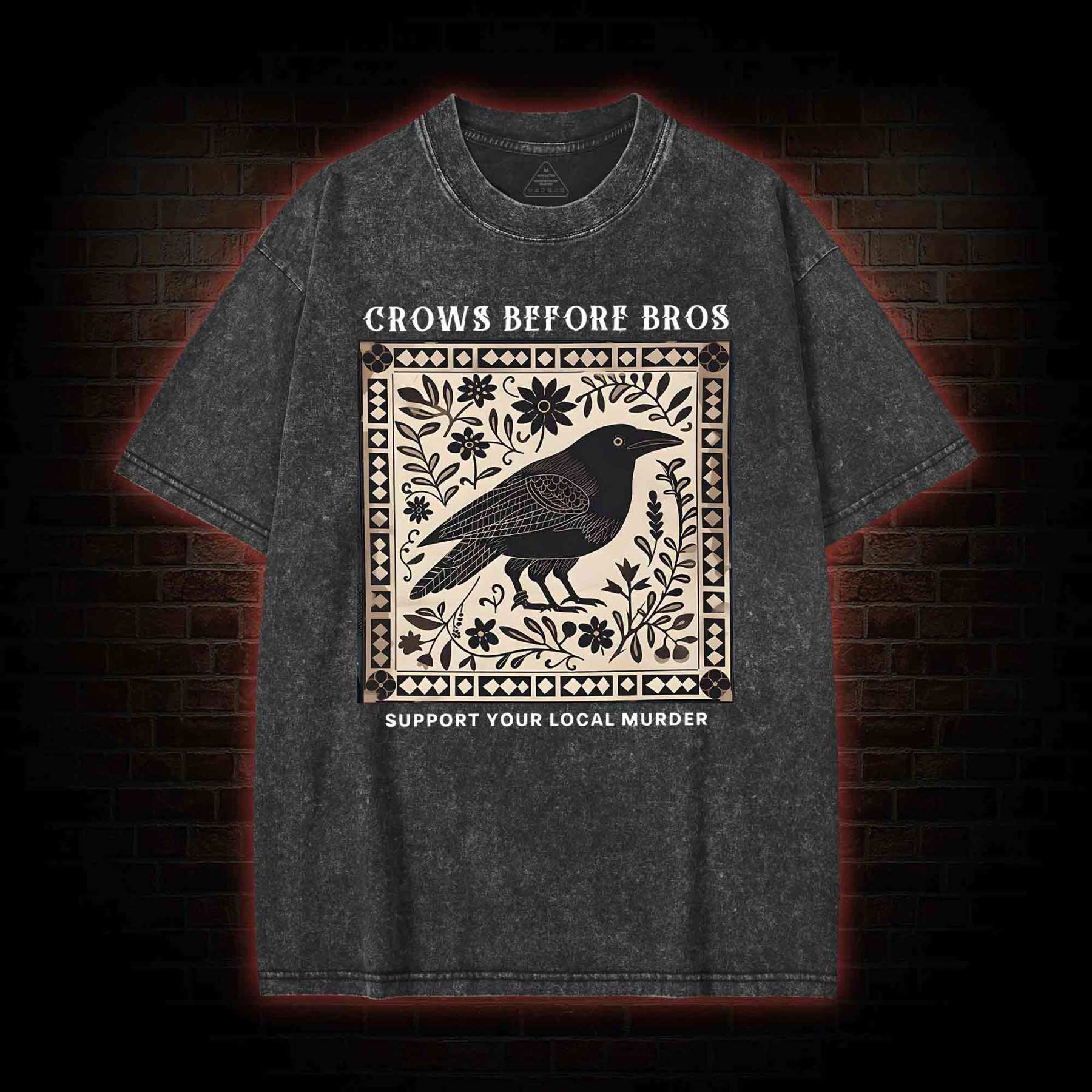 Crows Before Bros Washed T-shirt