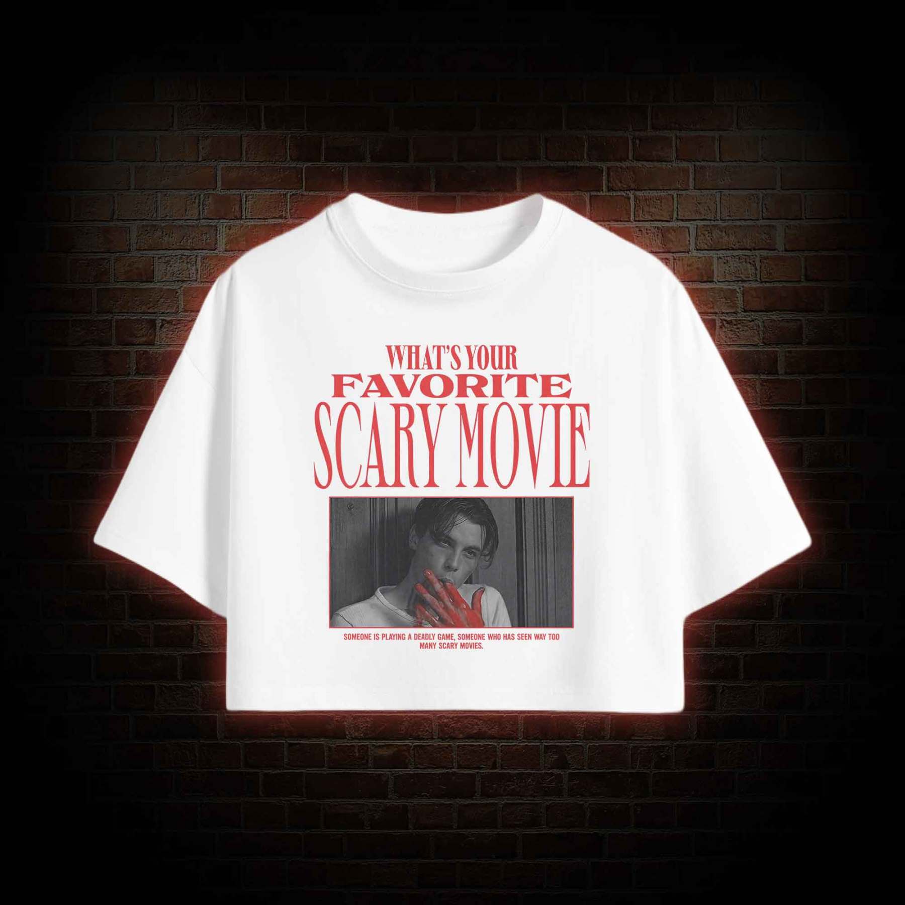 What's Your Favorite Scary Movie Crop Top