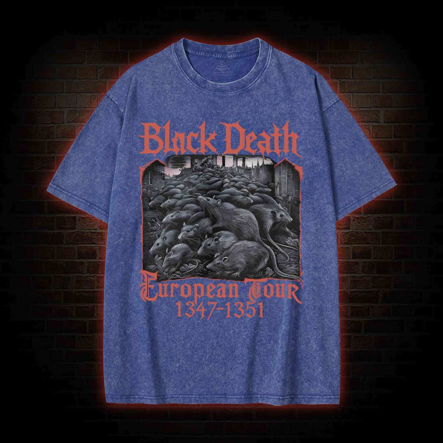 Vintage Black Death European Tour Washed T-shirt