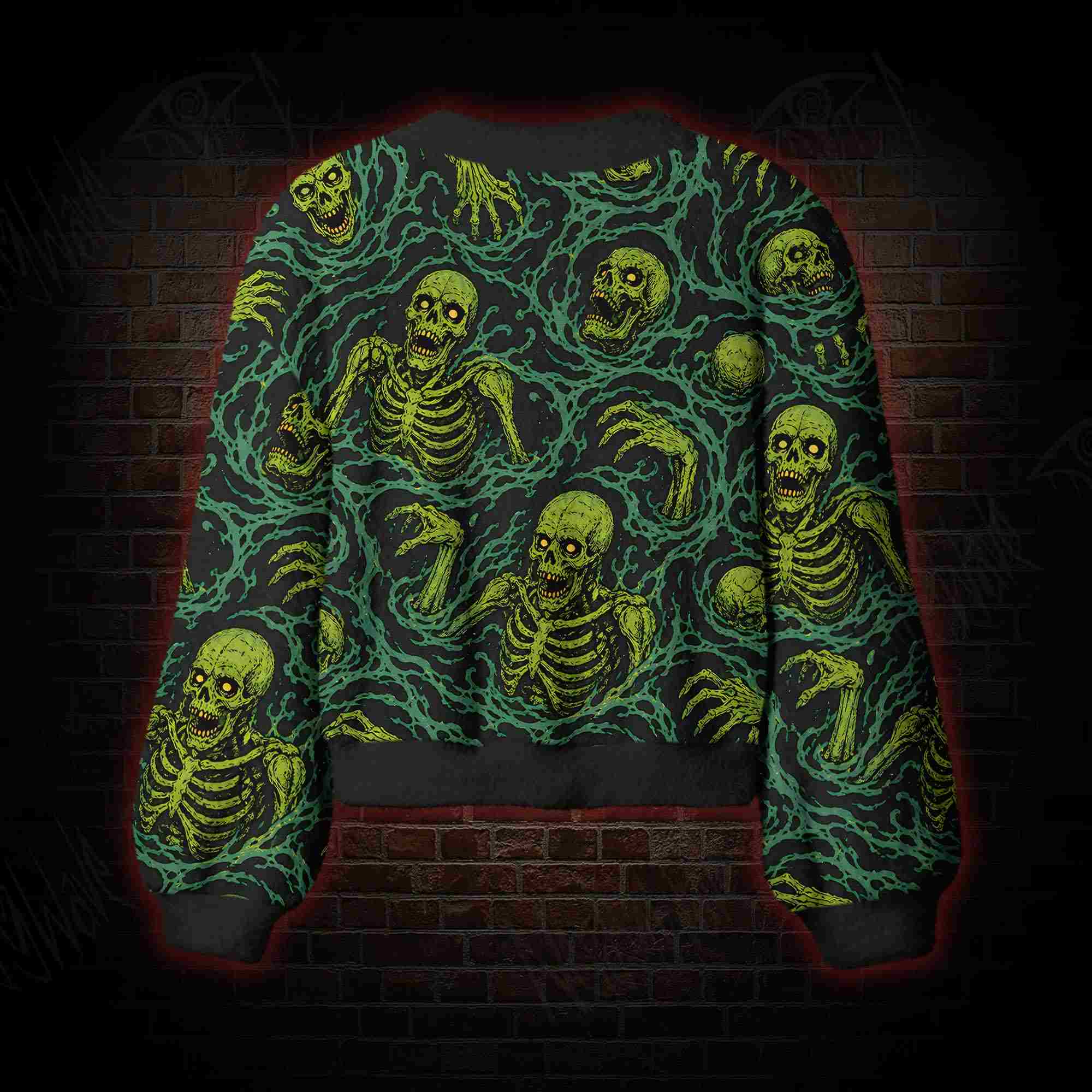 Toxic Skeleton Tide Women's Cardigan Sweater