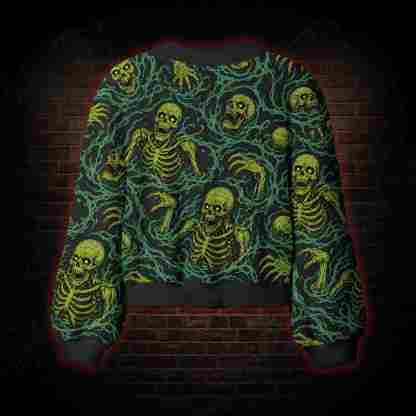 Toxic Skeleton Tide Women's Cardigan Sweater
