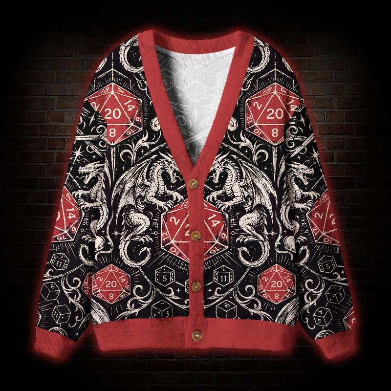 Dragon Dice Quest Cardigan Sweater