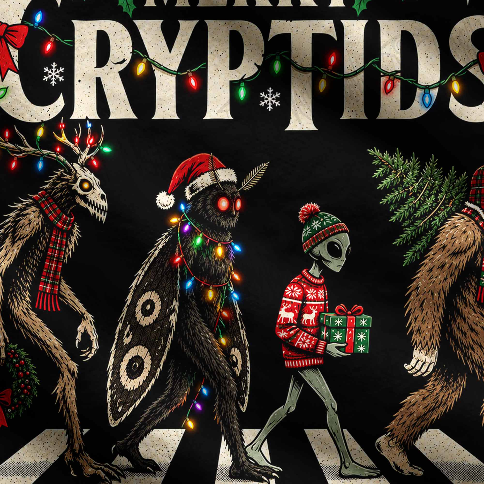 Merry Cryptids Ugly Sweatshirts
