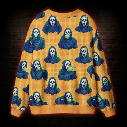 Ghostface Bubble Party Cardigan Sweater